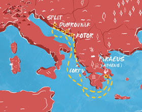 Virgin Adriatic gay cruise map