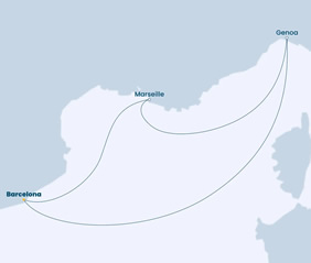 Mediterranean Getaway gay cruise map