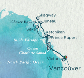 Alaska Luxury Gay Cruise map