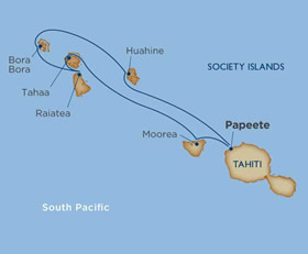Tahiti Gay  Cruise map