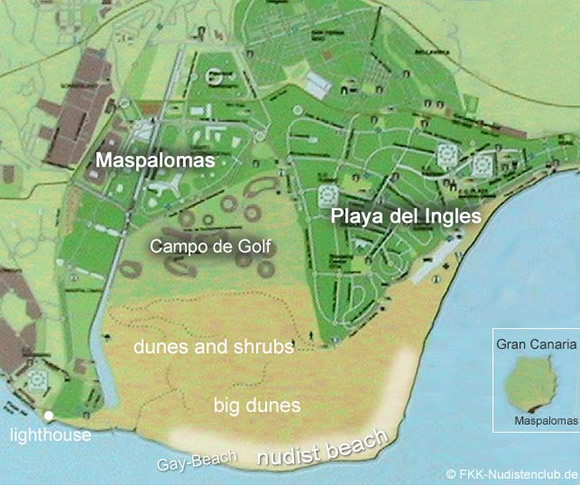 Gran Canaria Nudist Map