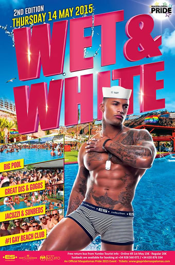 Gay Pride Maspalomas 2015 - Wet & White Party in Amadores Beach Club