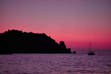 Ibiza sunset gay sailing