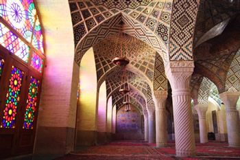 Iran gay group tour - Colorful Mosque Interior