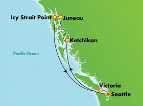 Bearibbean Alaska gay bears cruise map