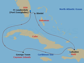 Ascent Caribbean Cruise map