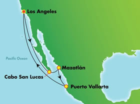 Mexican Riviera gay daddy & son cruise map