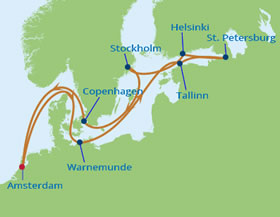 Baltic gay group cruise map