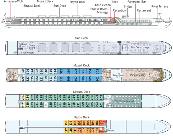 Amadeus Riva deck plans