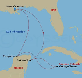 New Orleans Caribbean gay bears cruise map