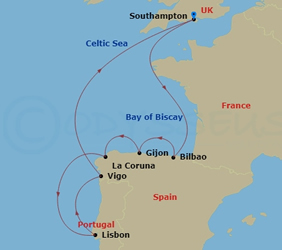 Spain gay cruise map