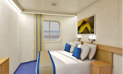 Carnival Sunshine Interior with Picture Window Stateroom