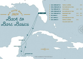 Big Nude Boat Caribbean Cruise Map