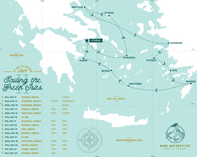 Greek Isles Nude Cruise Map