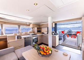 Greece gay catamaran interior