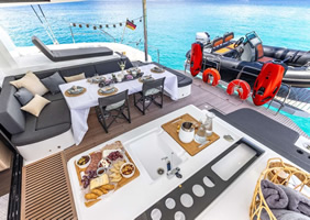 Lagoon catamaran view