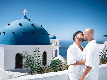 Santorini Greece gay sailing cruise