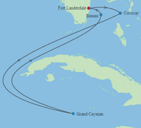 Caribbean Bear Cruise map
