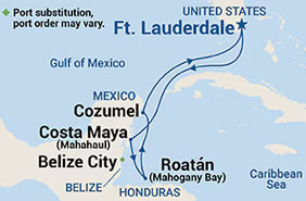 Western Caribbean gay bears cruise map