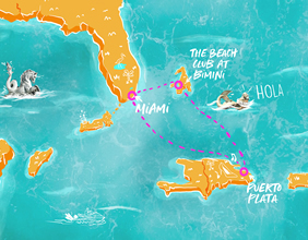 Dominican & Bimini gay bears cruise map