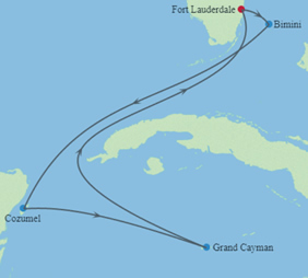 Caribbean Bears Cruise map