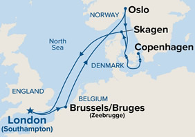 Scandinavia gay cruise map