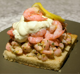 Scandinavia gay cruise - Skagen toast