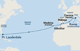 Princess Transatlantic gay cruise map