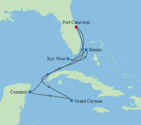 Bears On Deck Caribbean cruise map