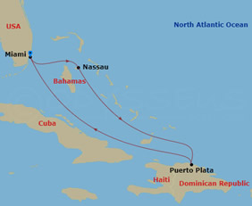 Big Gay Caribbean cruise map