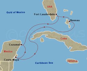 Big Gay Caribbean cruise map