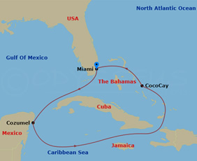 Big Gay Caribbean cruise map