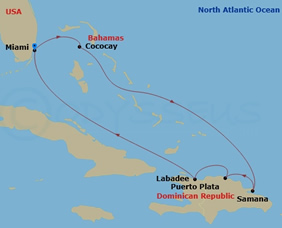 Big Gay Caribbean cruise map