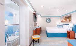 Extended balcony stateroom