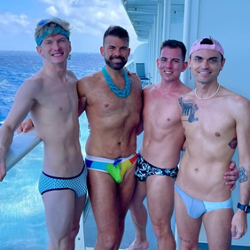 Gay men cruise sea day