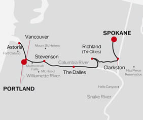 Columbia river gay cruise map