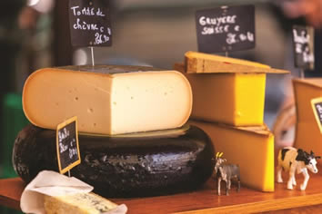 Cheese in French market
