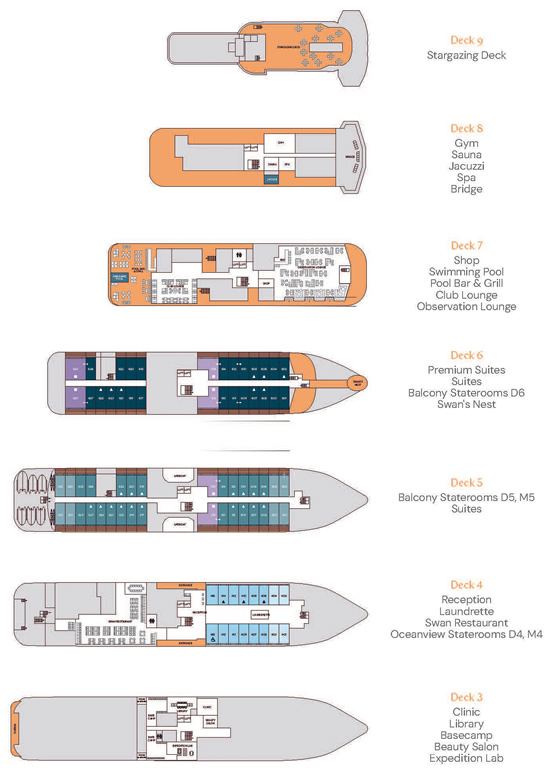 SH Vega deck plans