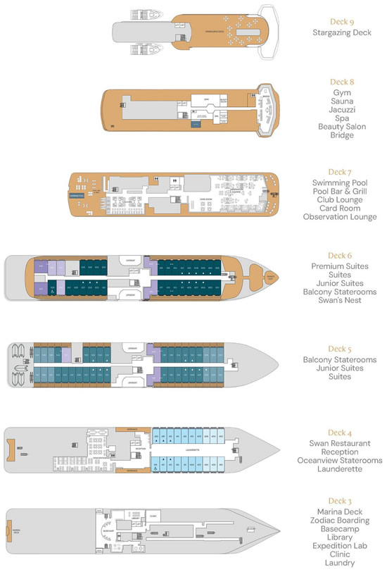 SH Diana deck plans