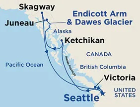 Alaska Gay Cruise map