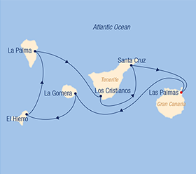 Canary Islands Gay Cruise map