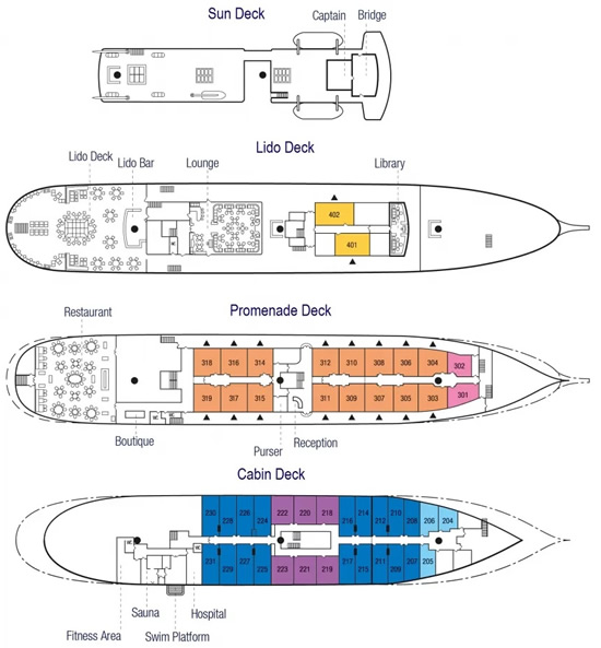 Sea Cloud 2 Deck Plan