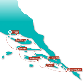 Croatia gay cruise map