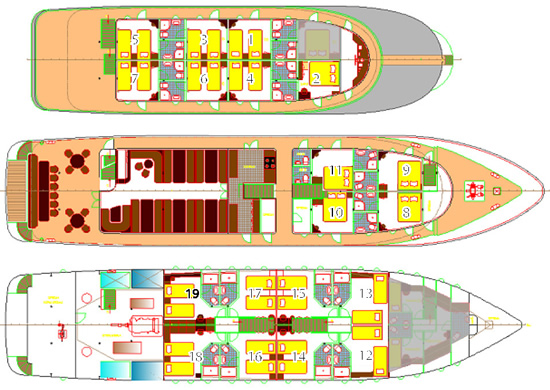 Spalato Deck Plans