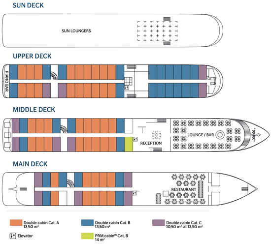 La Belle de Cadix Deck plan