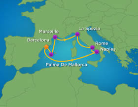 Mediterranean gay bears cruise map