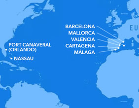 Transatlantic gay bears cruise map