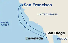 California Coast gay cruise map