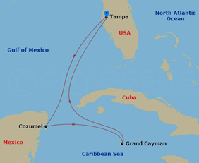 Caribbean daddy cruise map