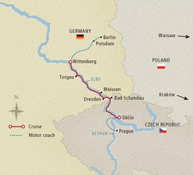 Elbe River gay cruise map